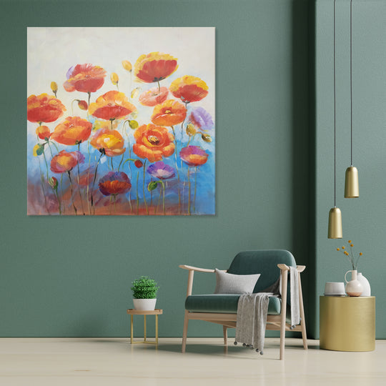 Field of Blossoms - Hand Painted Art Size 70x70cm