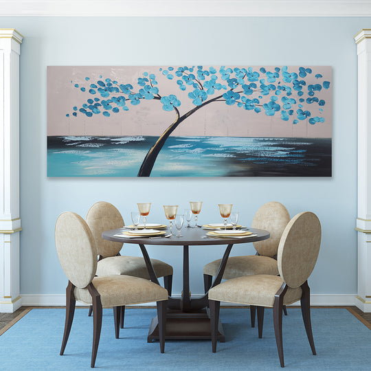 Blossoms Over Water - Hand Painted Art Size 70x180cm