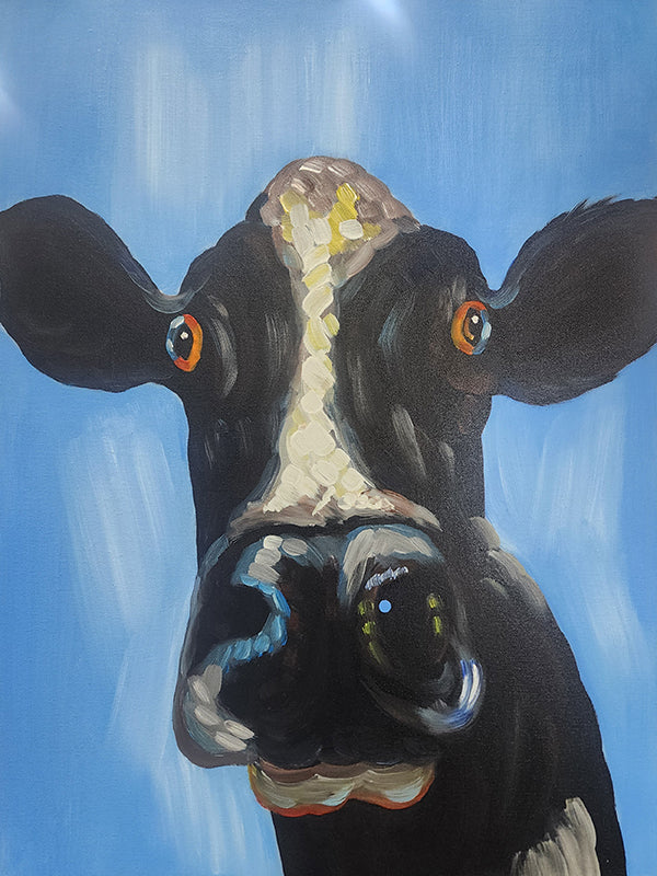 Curious Encounter - Hand Painted Art - 60x80cm - MTO-278