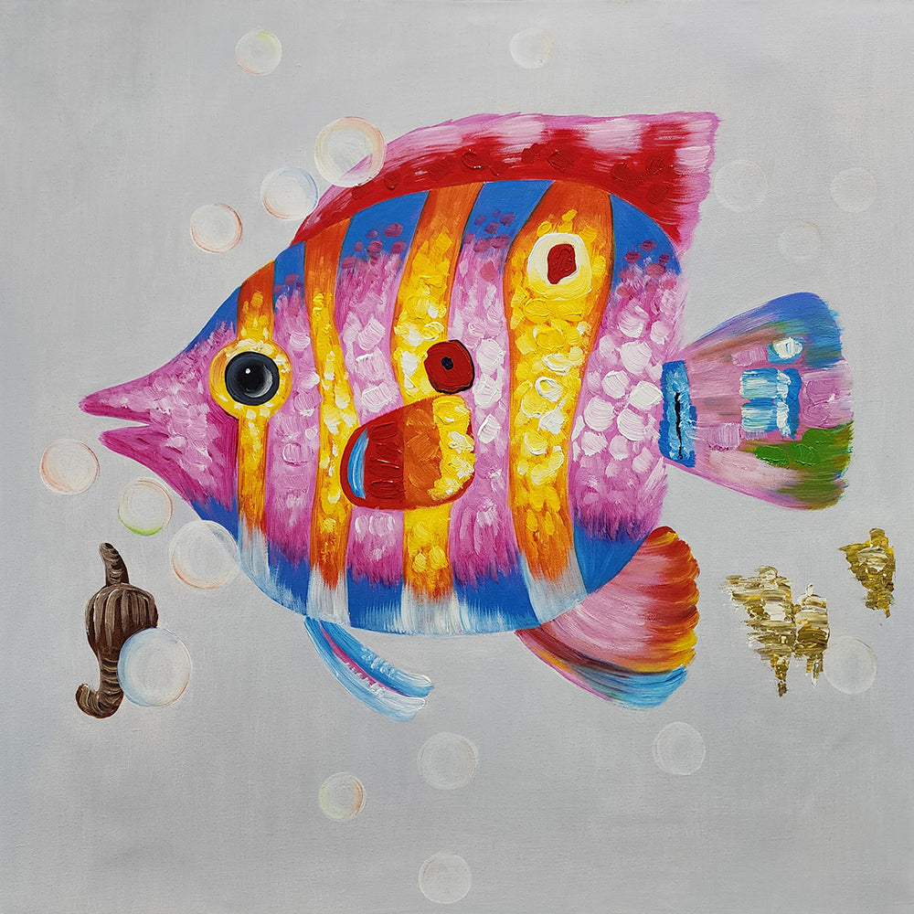 Vibrant Reef - Hand Painted Art - 90x90cm - MTO-293
