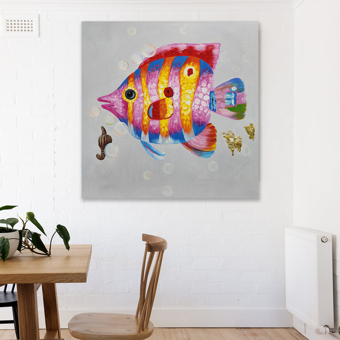 Vibrant Reef - Hand Painted Art - 90x90cm - MTO-293
