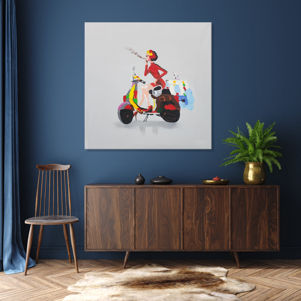 Hand Painted Art, Ready to hang,  80x80cm,   MTO-329