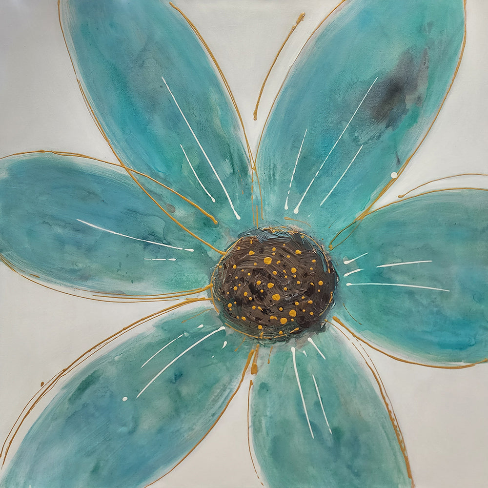 Blooming Tranquility - Hand Painted Art - 90x90cm -  MTO-374
