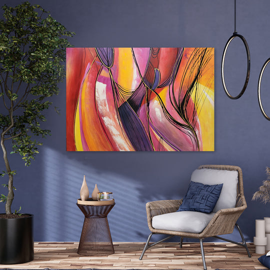 Vivid Flow - Hand Painted Art - MTO-430