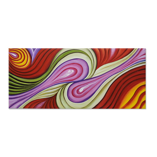 Vivid Flow Harmony - Hand Painted Art - MTO-437, 75x175cm
