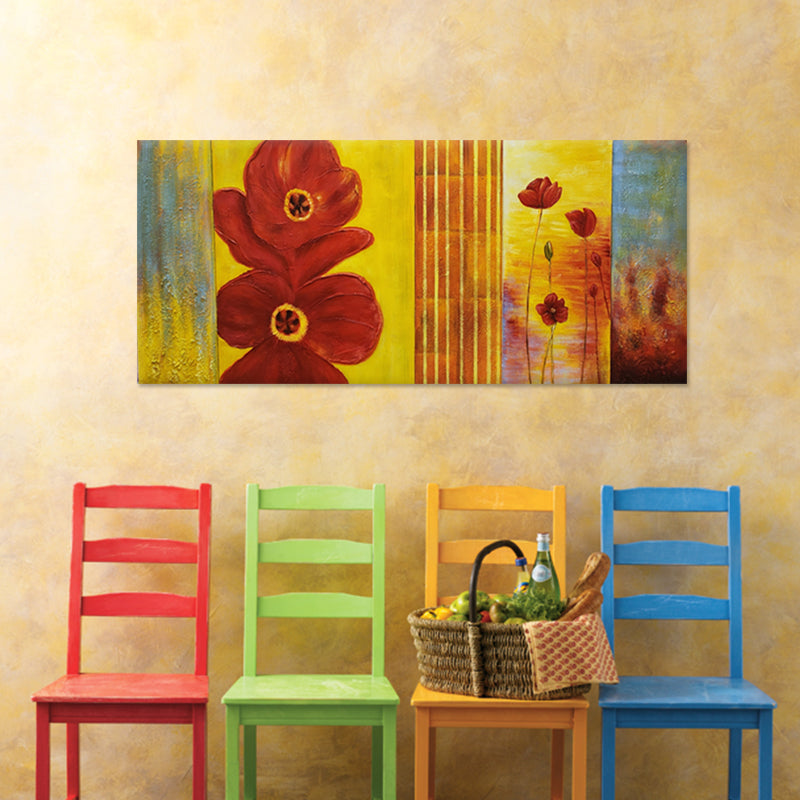 Golden Bloom Radiance - Hand Painted Art - MTO-440, 75x175cm