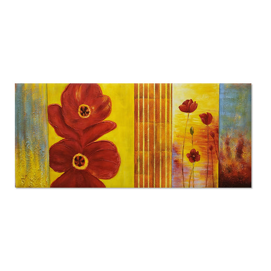 Golden Bloom Radiance - Hand Painted Art - MTO-440, 75x175cm