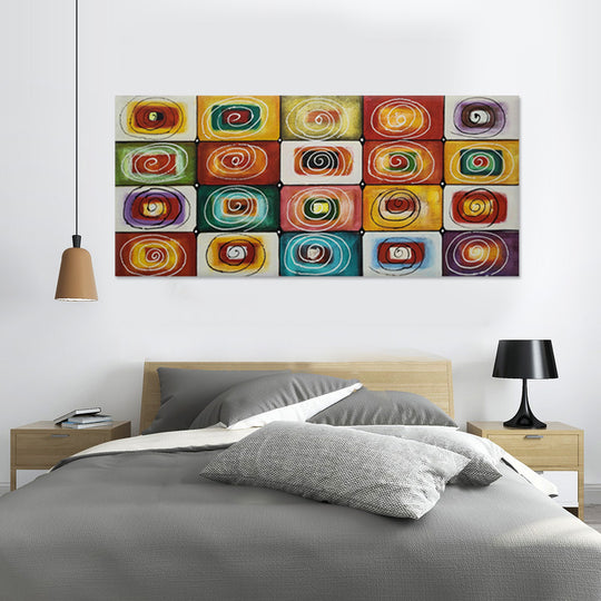 Spiral Harmony Mosaic - Hand Painted Art - MTO-442, 75x175cm
