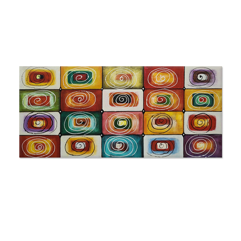 Spiral Harmony Mosaic - Hand Painted Art - MTO-442, 75x175cm