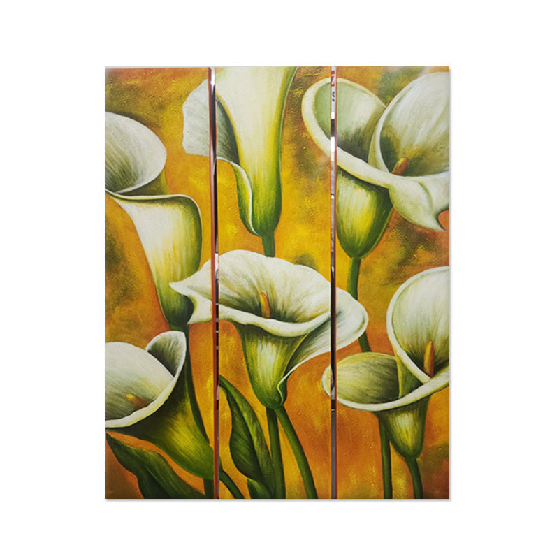 Golden Calla Harmony (3-Piece Set) - Hand Painted Art Set - MTO-452