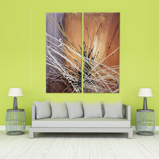 Bronze & Motion Diptych - Hand Painted Art Set - MTO-455