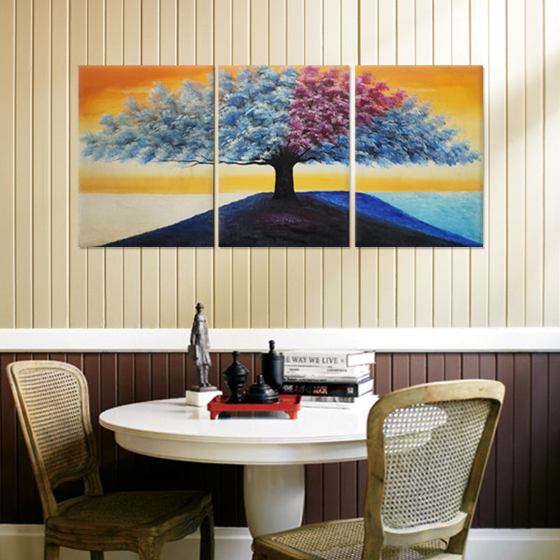 Seasons of Harmony Triptych - Hand Painted Art Set of 3 - MTO-461