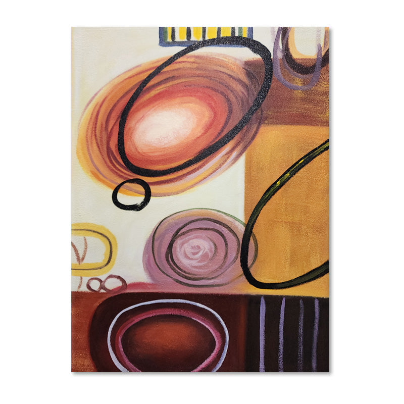 Concentric Abstraction - Hand Painted Art - MTO-473