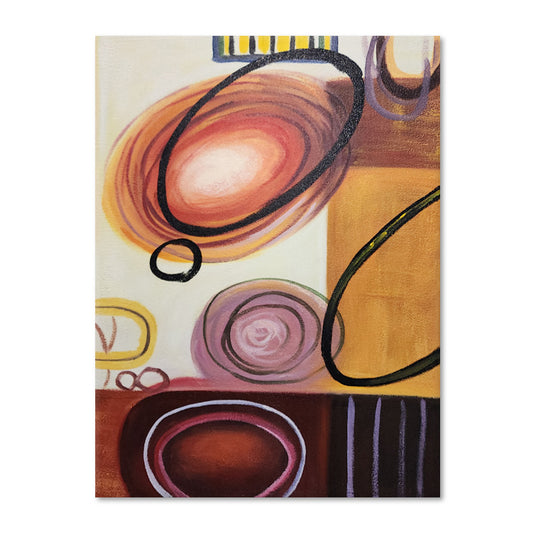 Concentric Abstraction - Hand Painted Art - MTO-473