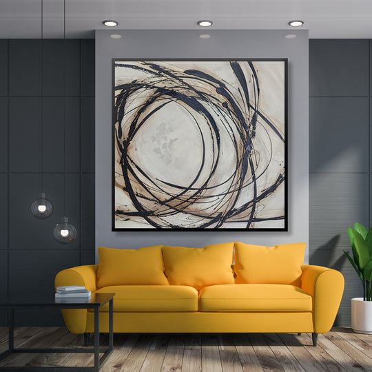 Hand Painted ART, Ready to hang, Size 100x100cm MTO518