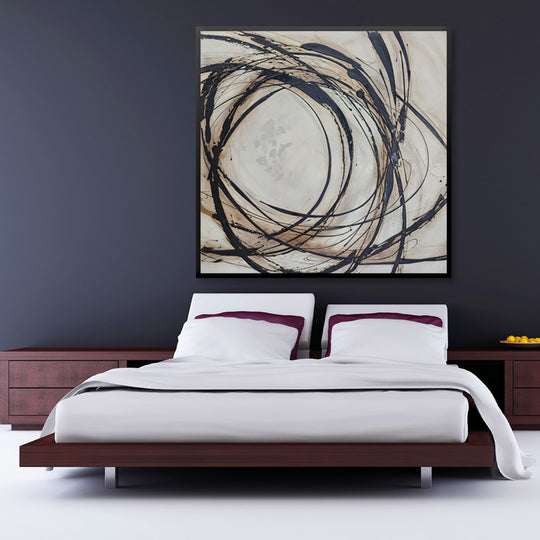 Hand Painted ART, Ready to hang, Size 100x100cm MTO518
