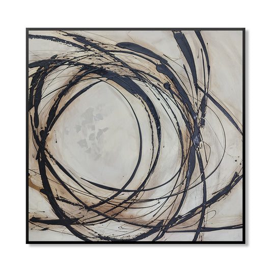 Hand Painted ART, Ready to hang, Size 100x100cm MTO518