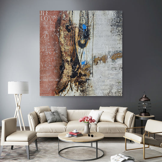 Hand Painted ART, Ready to hang, Size 100x100cm MTO529