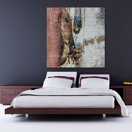 Hand Painted ART, Ready to hang, Size 100x100cm MTO529