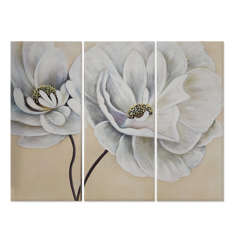 Soft Bloom Triptych - Hand Painted Art Set of 3 - MTO-541