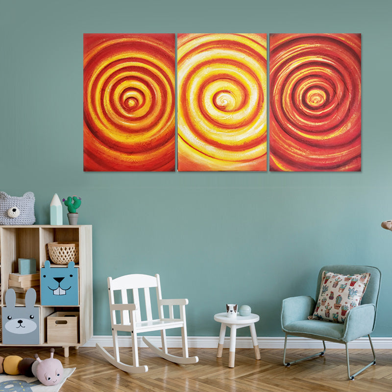 Radiant Spiral Trio - Hand Painted Art Set of 3 - MTO-542