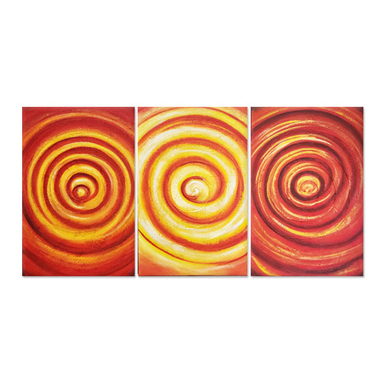 Radiant Spiral Trio - Hand Painted Art Set of 3 - MTO-542, 50x80cm
