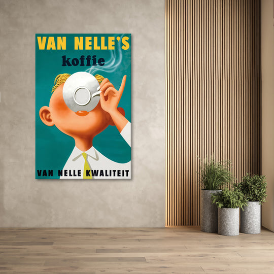 Van Nelle Koffie Vintage Coffee Poster Canvas Print - Available in Assorted Sizes - POD106