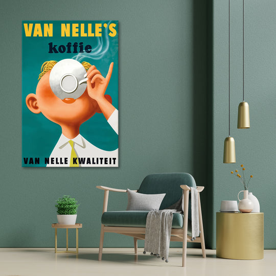 Van Nelle Koffie Vintage Coffee Poster Canvas Print - Available in Assorted Sizes - POD106