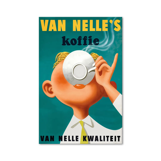 Van Nelle Koffie Vintage Coffee Poster Canvas Print - Available in Assorted Sizes - POD106