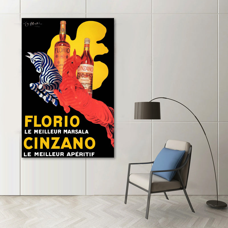 Vintage Florio & Cinzano - High Quality Canvas Print - Multiple Sizes - POD107
