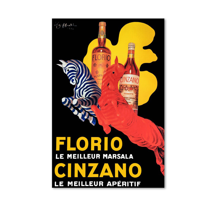 Vintage Florio & Cinzano - High Quality Canvas Print - Multiple Sizes - POD107