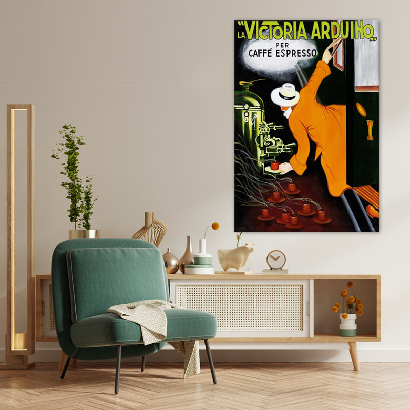 La Victoria Arduino Espresso Vintage Poster Canvas Print - Available in Assorted Sizes - POD109