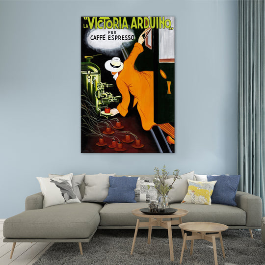 La Victoria Arduino Espresso Vintage Poster Canvas Print - Available in Assorted Sizes - POD109