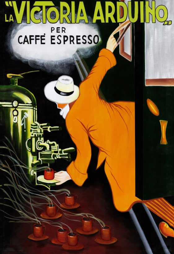La Victoria Arduino Espresso Vintage Poster Canvas Print - Available in Assorted Sizes - POD109