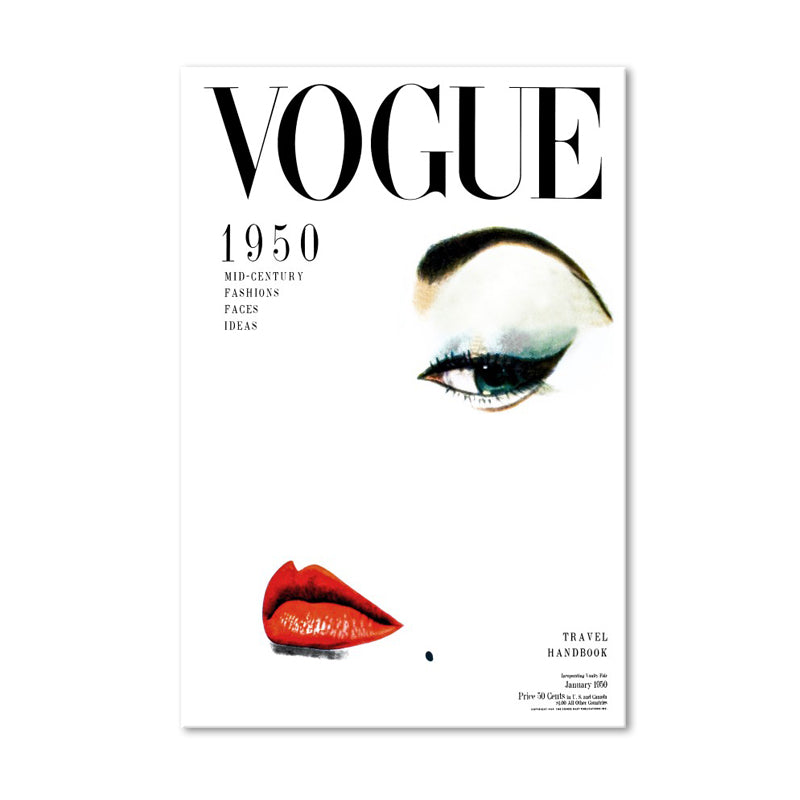 Vogue 1950 Fashion Cover Canvas Print - 80x120cm - POD112