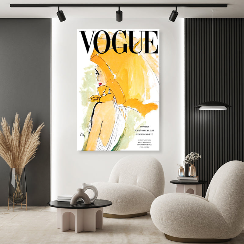 Vogue Yellow Umbrella Fashion Canvas Print - Available in Assorted Sizes - POD113