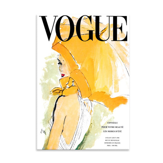Vogue Yellow Umbrella Fashion Canvas Print - Available in Assorted Sizes - POD113