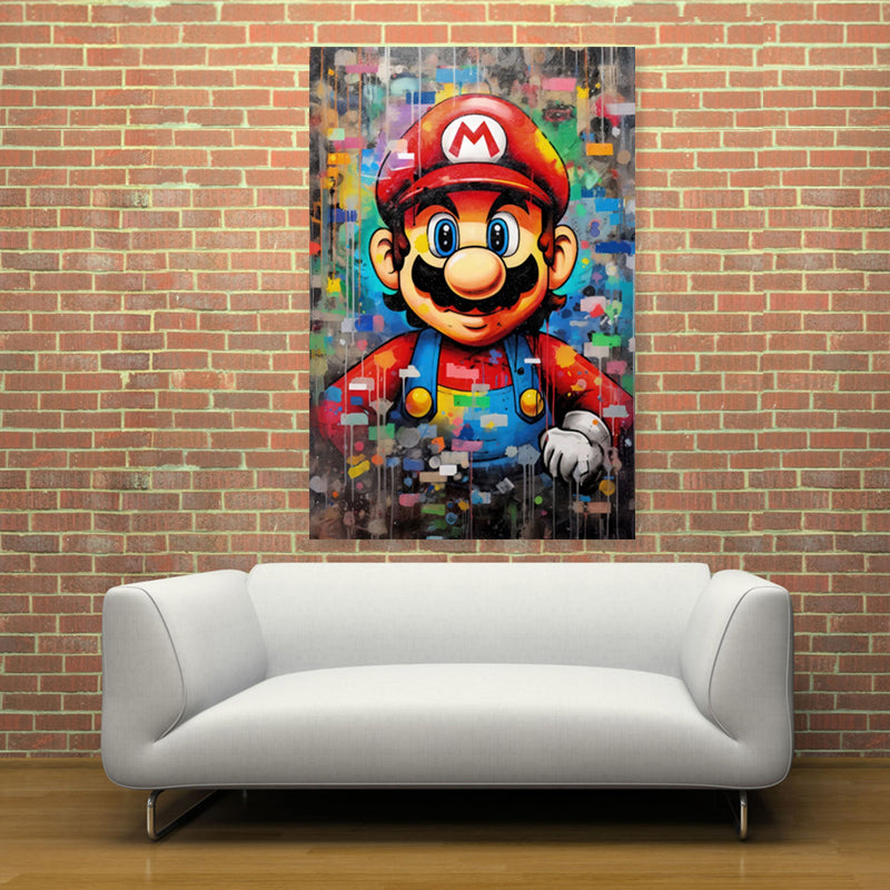 Super Mario - Ready to Hang Canvas Print - POD115 - 80x120cm - Priceless ART:  Australia's Largest Range of Affordable ART