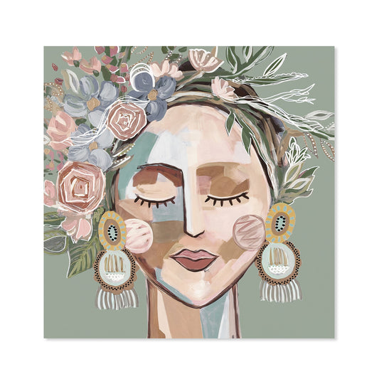 Green Dotti - Canvas Art Print - POD164