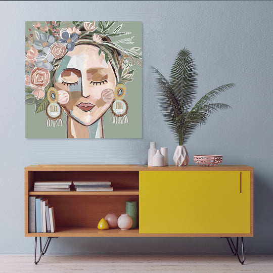 Green Dotti - Canvas Art Print - POD164