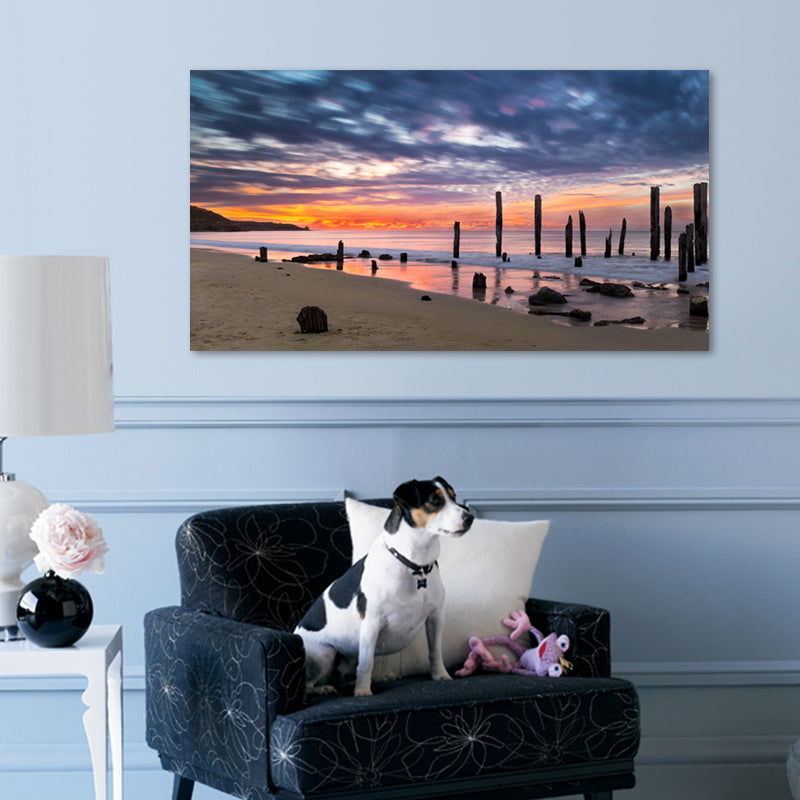 Port Willunga Jetty Sunset - Canvas Print - 80x150cm - POD373
