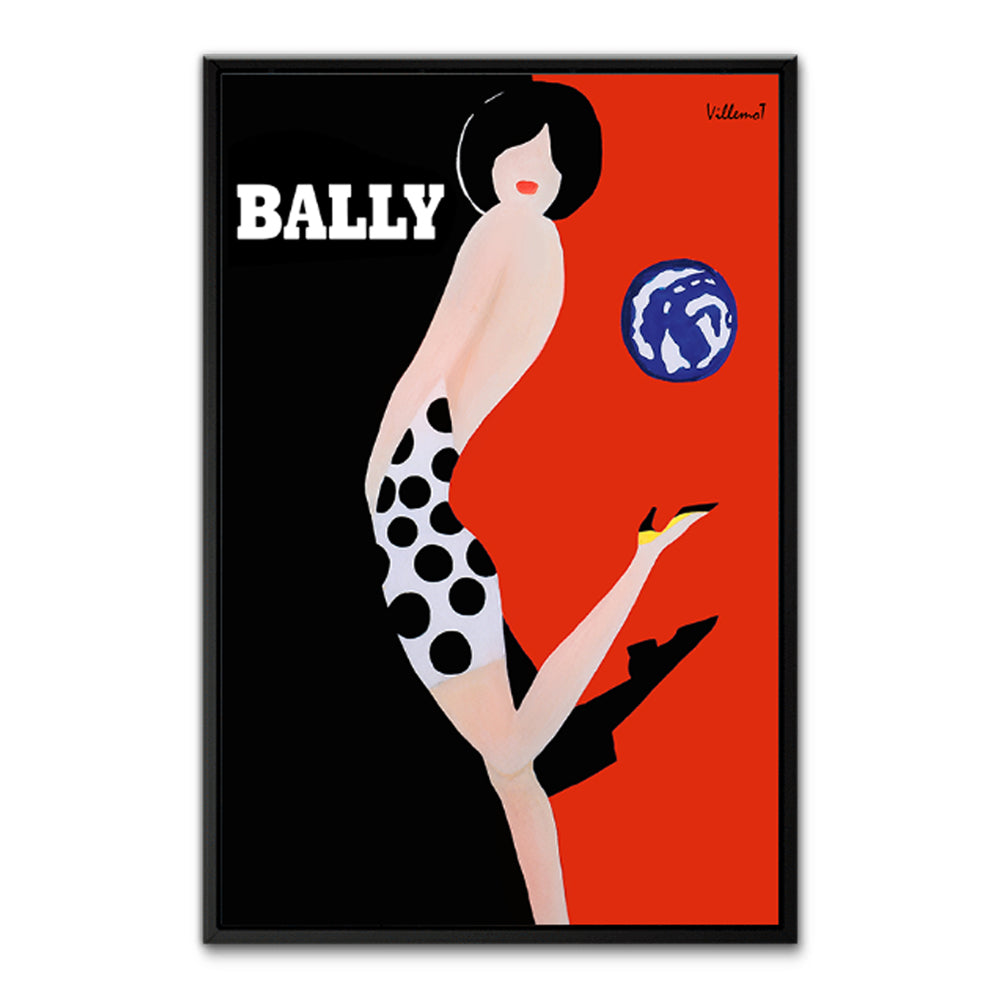 Classic Bally (Red and Black) - Shadow Framed Art - TOP193 - 60 x 90cm