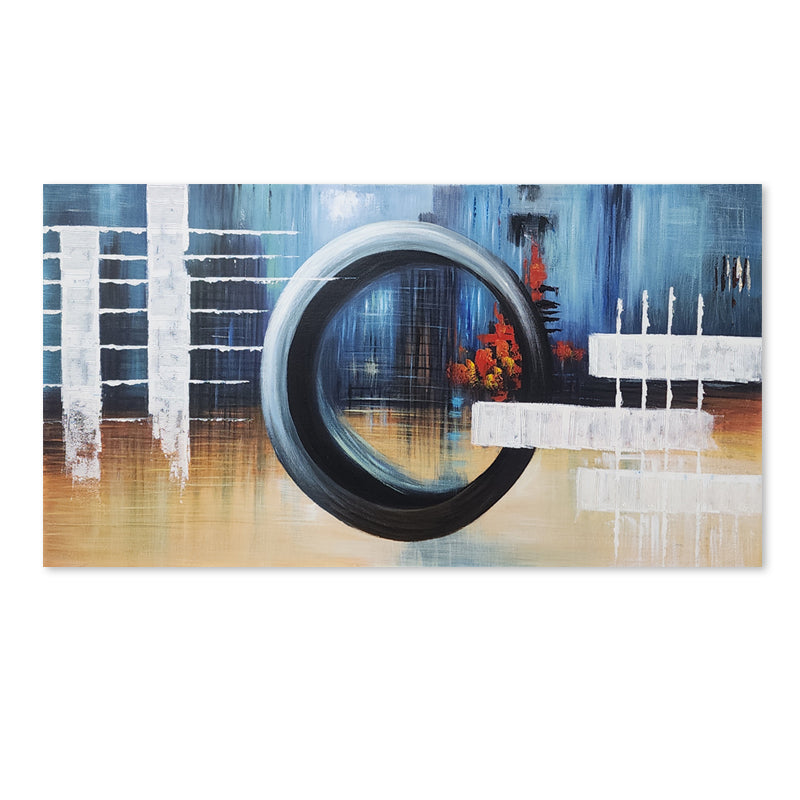 Geometric Urban Abstract - Hand Painted Artwork - 80x150cm - YA593