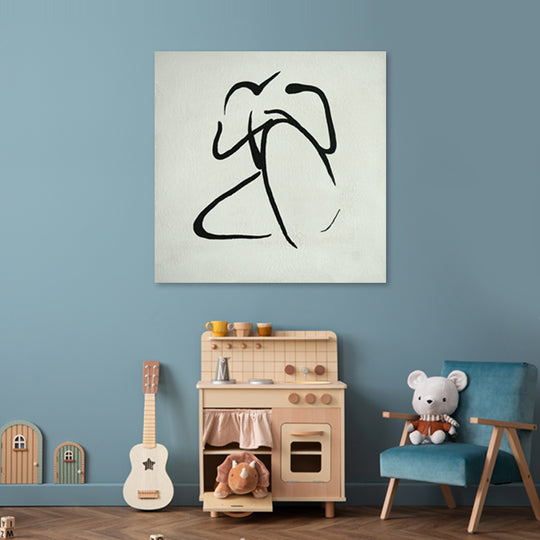 Minimalist Figure Study - Hand Painted Artwork - 75x75cm - YA449C