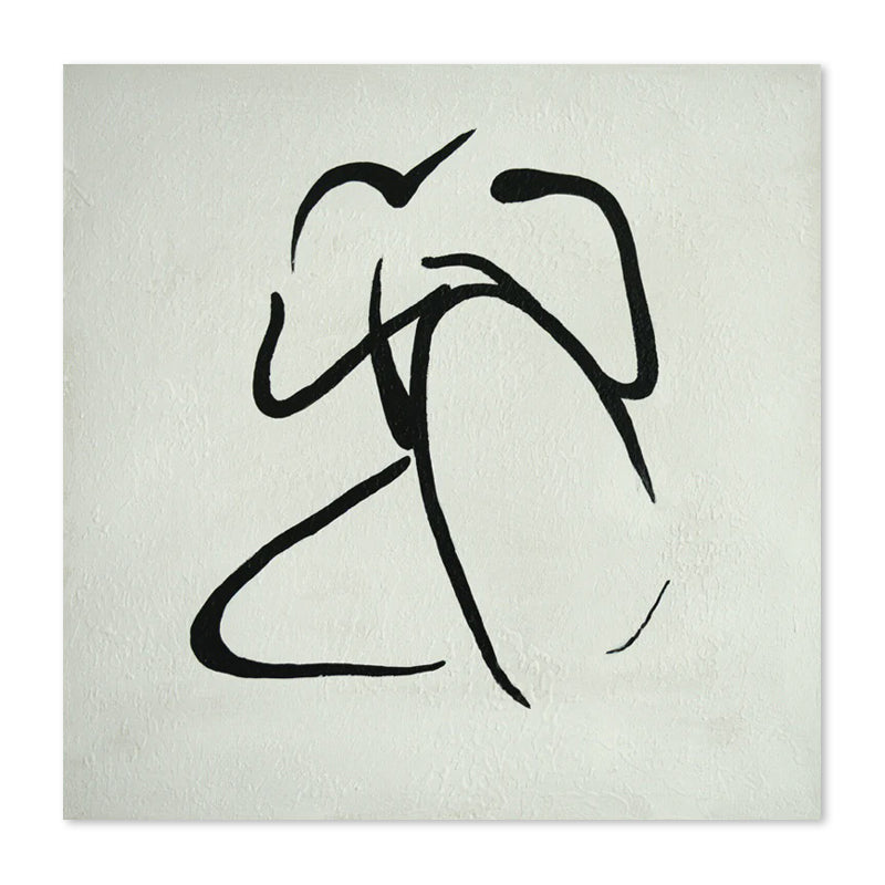 Minimalist Figure Study - Hand Painted Artwork - 75x75cm - YA449C