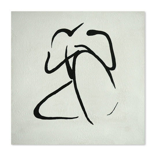 Minimalist Figure Study - Hand Painted Artwork - 75x75cm - YA449C