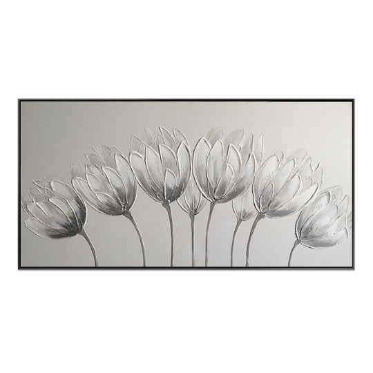 Forms of White - Hand Painted Artwork with Shadow Frame - YA551BLK - Priceless ART:  Australia's Largest Range of Affordable ART