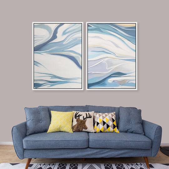 Tepid Waves - Shadow Framed Art Set - YA708L