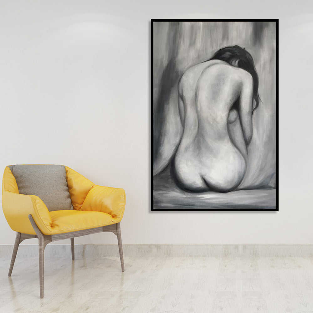 Sitting Nude - Hand Painted Art - 80x120cm YA829