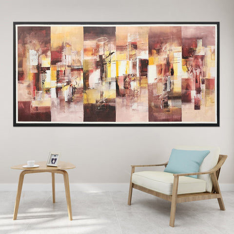 The Curtains of Earthen Ascension - Stunning earthy toned Modern Abstract Art 100x200cm